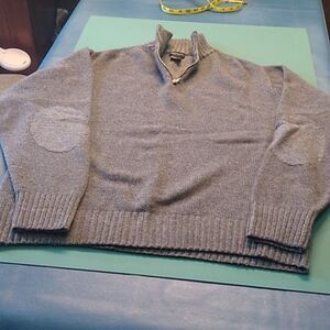 Montecatini Men's XL Wool Blend Quarter Zip Long Sleeve Sweater Cottagecore